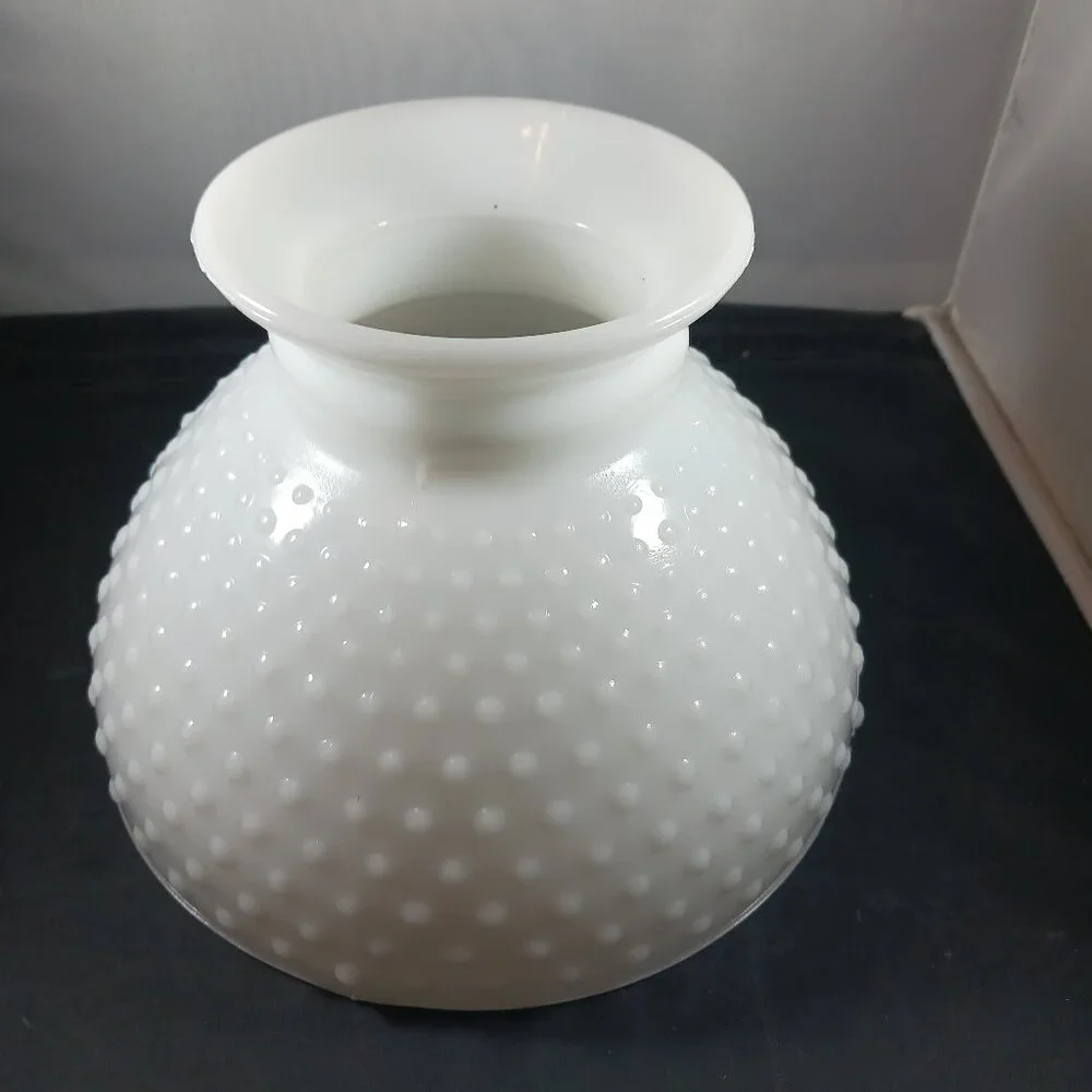Vintage Hobnail Milk Glass Lamp Shade